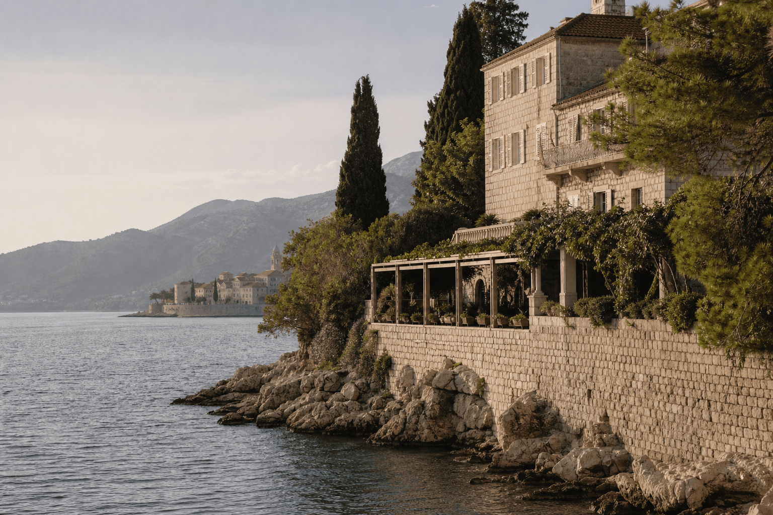 Korčula — medieval stone and calm Adriatic water, without the Cyclades price tag.