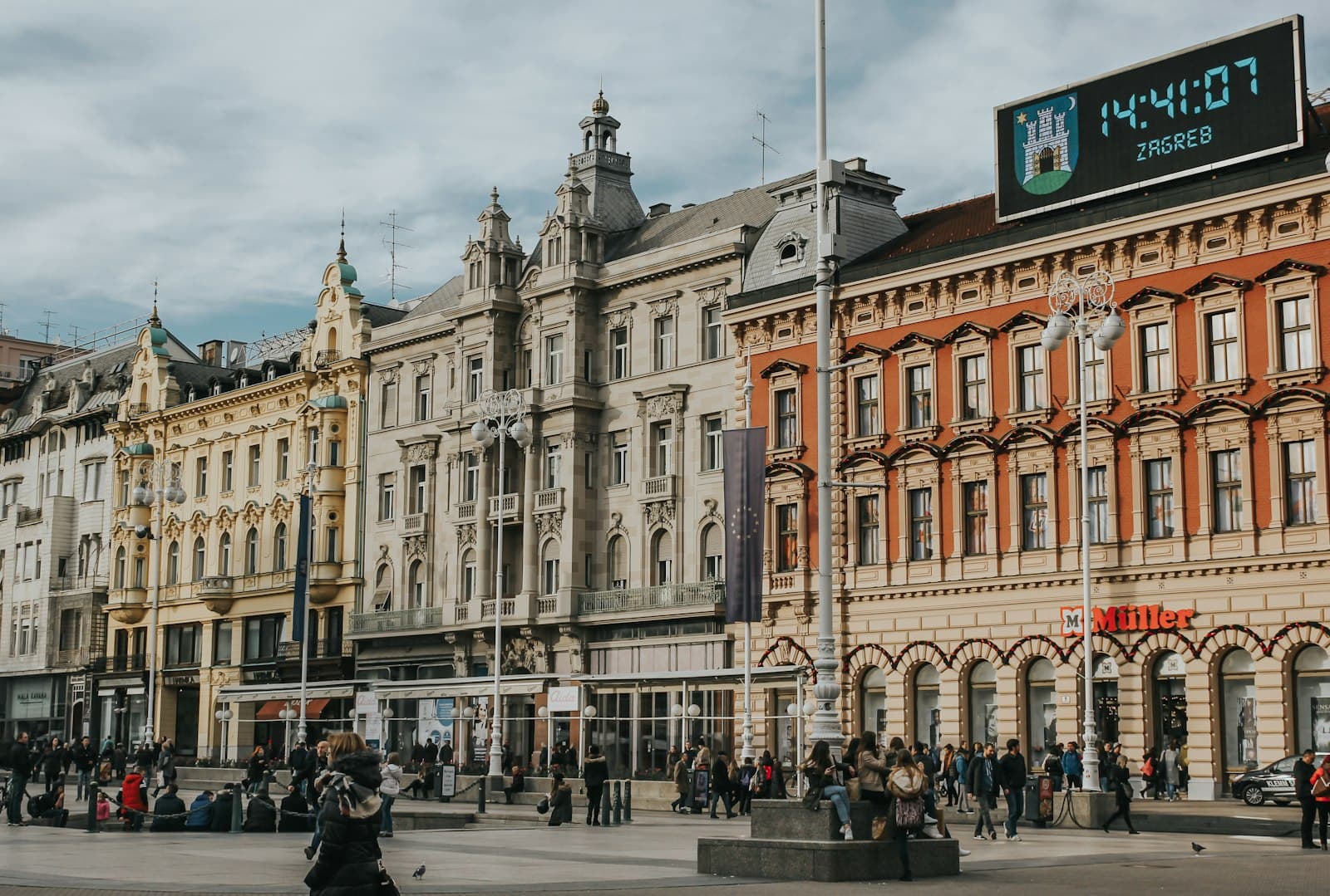 Hotel Dubrovnik — on Ban Jelačić Square, the heart of the Lower Town.