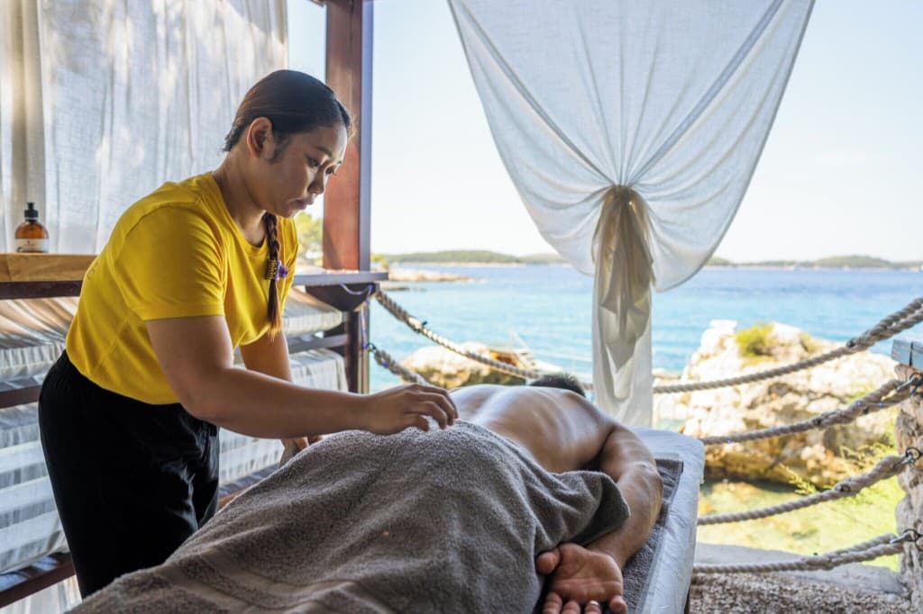 Maslina Resort — green, pine-fringed Hvar, an hour from the mainland by catamaran.